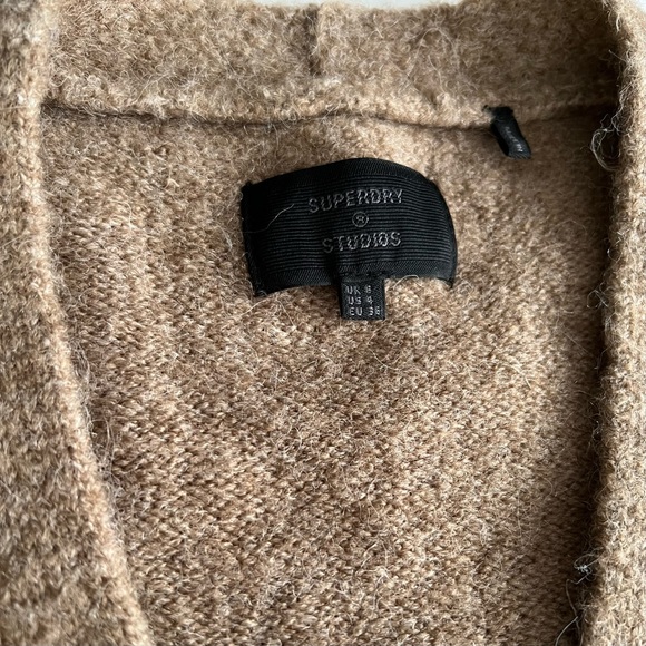 Superdry oversized sweater dress, beige, 4 - Picture 8 of 13